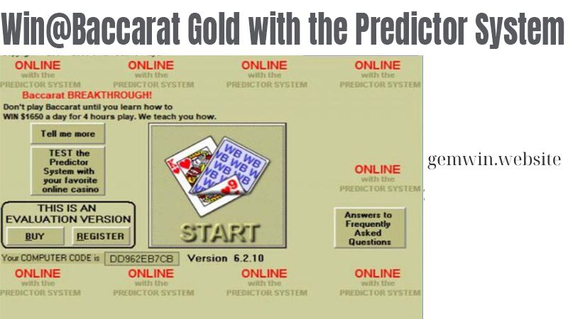 tool baccarat win @ baccarat gold with the predictor system Tool Baccarat Win@Baccarat Gold with the Predictor System