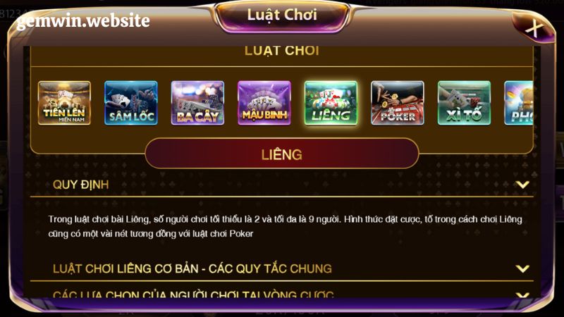 luat choi lieng luat choi Luật chơi Liêng và các quy tắc chung khi chơi